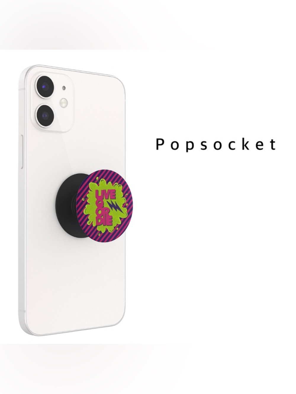 PopSockets Pro grip Live Q or Die Pop-socket, NEW